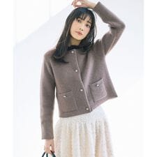 【加藤ローサさん着用】フラッフィーファーニット ジャケット