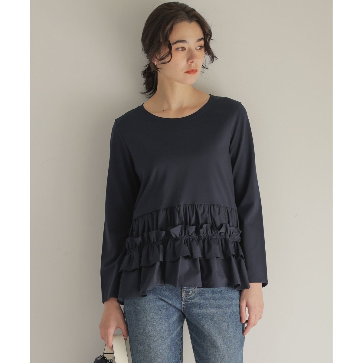 フリルシャツコンビ ロングTシャツ