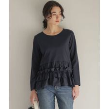 フリルシャツコンビ ロングTシャツ