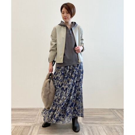 新色追加！】ドローイングフラワープリント スカート | 自由区(JIYU-KU 