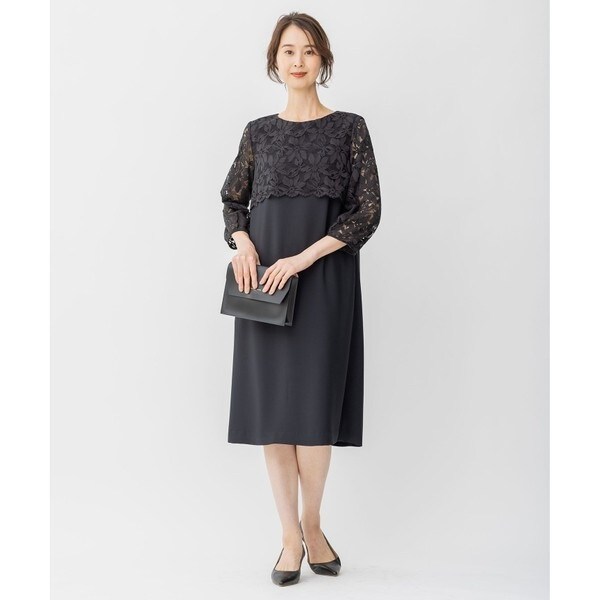 自由区　フラワーコードレース サックワンピース　Sサイズ新品 洗える】フラワーコードレース サックワンピース | 自由区(JIYU-KU