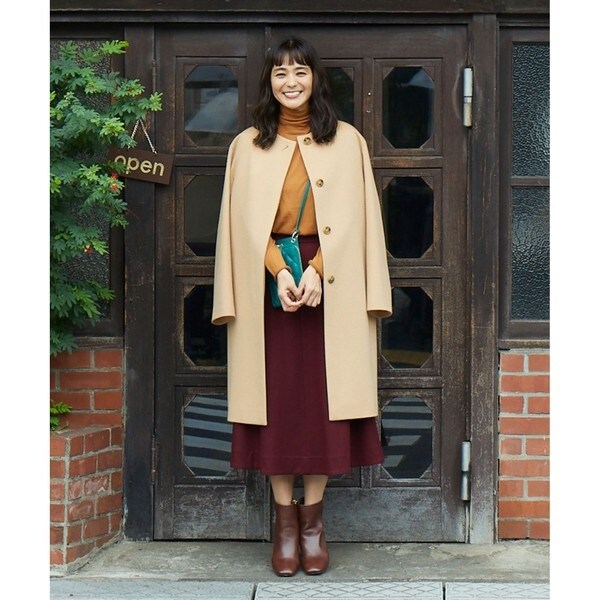 自由区　100%ウール　フレアスカート 楽天市場】ウールシャンブレーツイル フレアスカート／23区 L