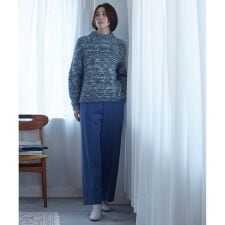 【裏起毛/撥水加工】TRギャバ ワイドクロップドパンツ
