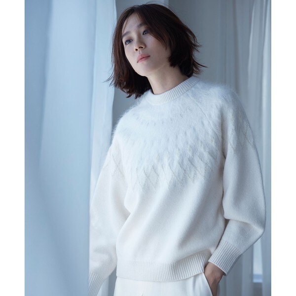 ★自由区★ 新品未使用フェアアイル クルーネックニット白系お値下げ フェアアイル クルーネックニット | 自由区(JIYU-KU) | マルイウェブ