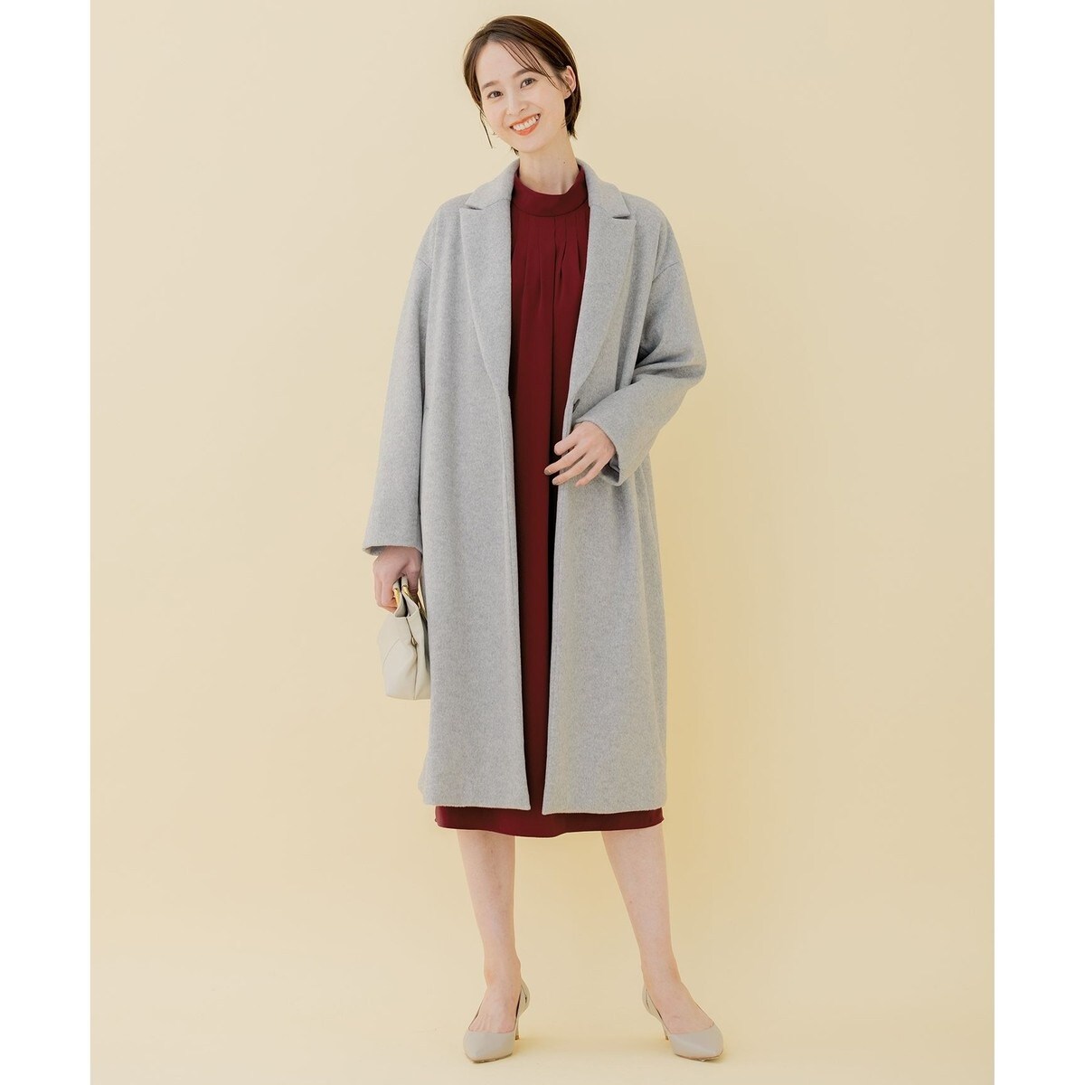 自由区 ブラッシュドビーバーチェスターコート セール】 【WEB限定】ブラッシュドビーバー チェスターコート