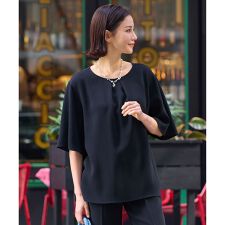 【XSサイズ~/洗える/セット可】ダブルクロス ブラウス