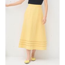 【XSサイズ~/洗える/セット可】エンブロイダリーリネン フレアスカート