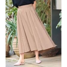 【XSサイズ~/洗える】ストレッチタイプライター タックギャザースカート