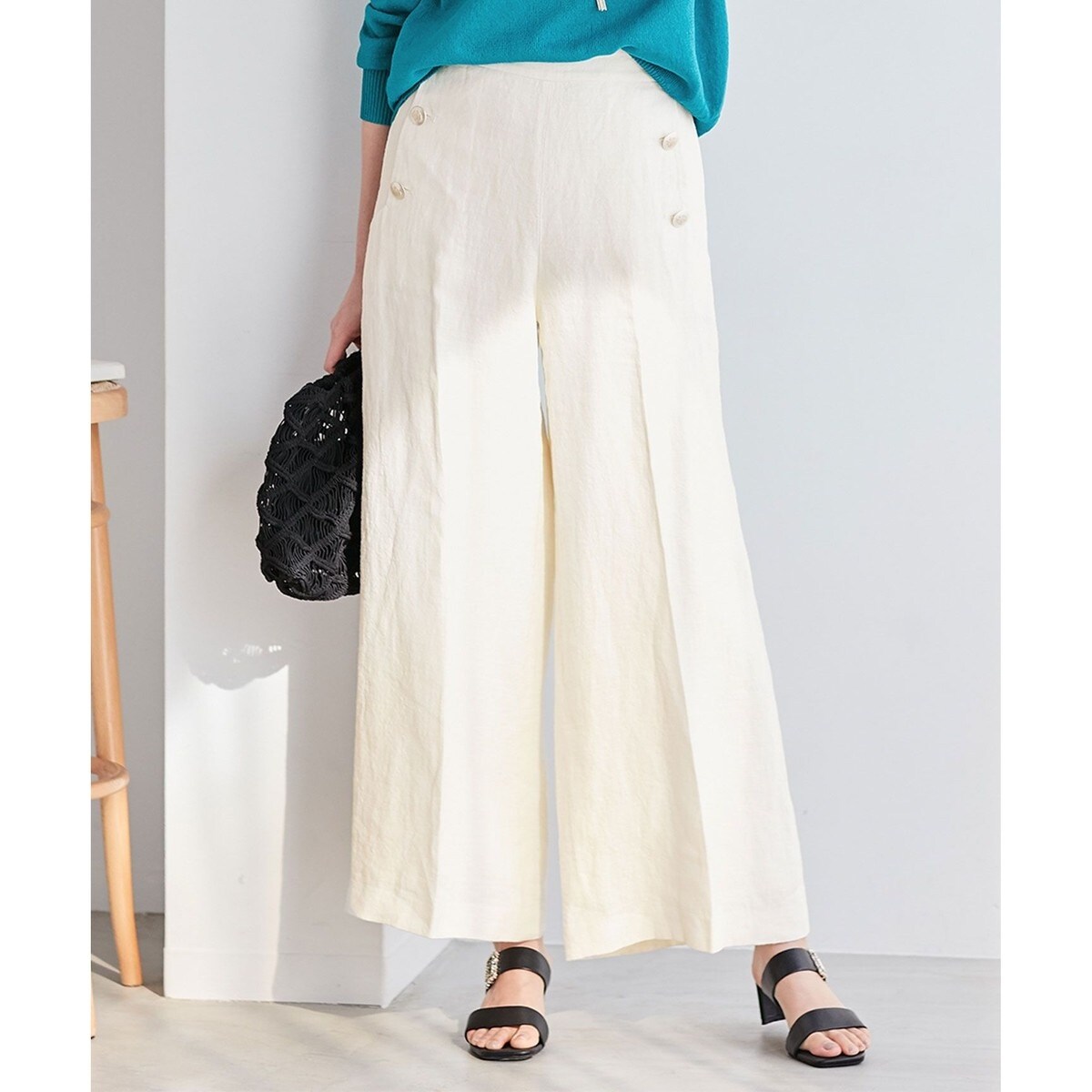 XSサイズ~】ブライトリネンオックス ワイドパンツ | 自由区(JIYU-KU