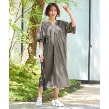 【WEB限定・洗える・XSサイズあり】ライトギャザーフレアスリーブ ワンピース
