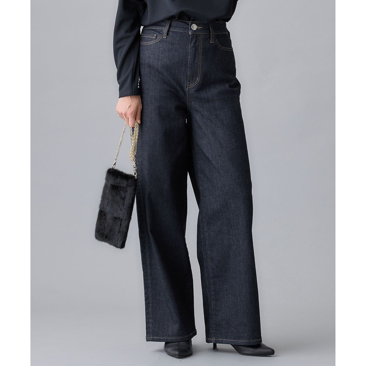セミワイドデニムゴムパンツ | ファッション通販サイト NUGU