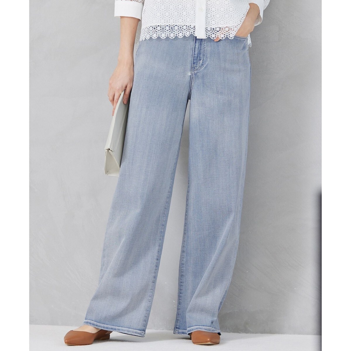 自由区☆ウスカルデニム☆テーパード☆ストレート 楽天市場】【洗える】ウスカルデニム ワイドパンツ／自由区