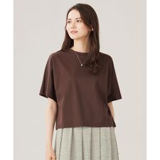 【洗える】ハイカウントクロップド丈 カットソー