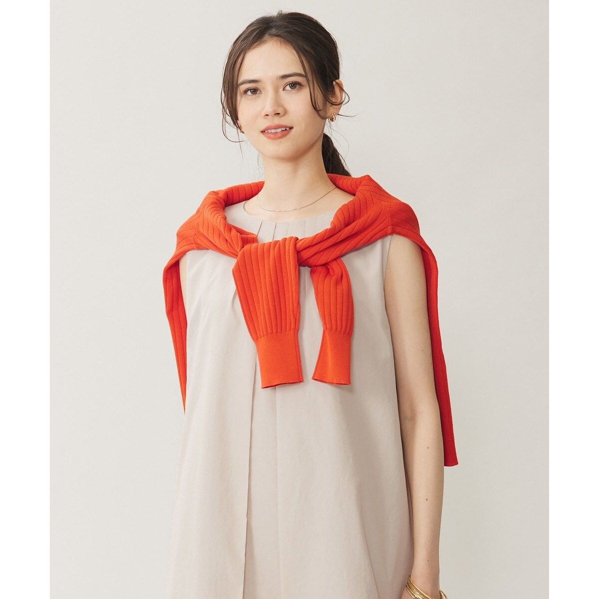 【アンサンブル対応・洗える】ハイツイストコットンアセテート カーディガン