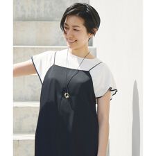 【カタログ掲載・接触冷感・UVカット・洗える】クレープストレッチフレアスリーブ ニット