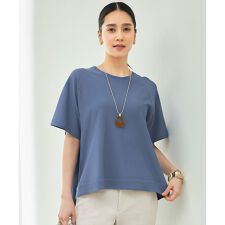 【SHIHOさん着用・接触冷感・UVカット・洗える】クレープストレッチAライン ニット