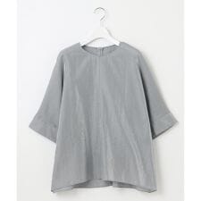 【洗える】ブライトシアーシャンブレー Tブラウス