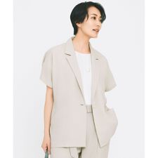 自由区(JIYU-KU)の【カタログ掲載・セットアップ対応・接触冷感・UVカット・洗える】ライトリネンライクショートスリーブ
