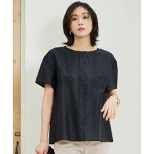 【接触冷感・洗える】エンブロイダリーローン Tブラウス
