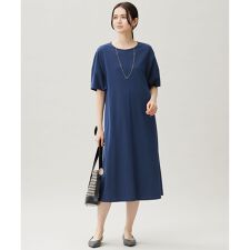 【接触冷感・UVカット・吸水速乾・抗菌防臭・洗える】ハイカウントモクロディ ワンピース