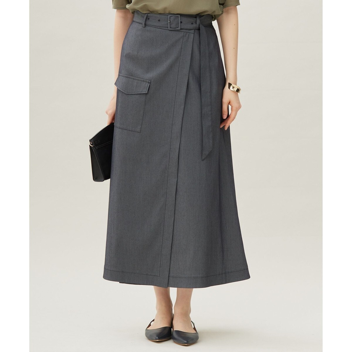 セットアップ対応・洗える】ウールミラノフレア スカート | 自由区