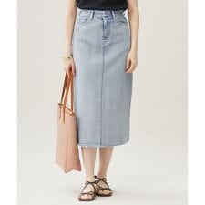 自由区(JIYU-KU)の【洗える】ウスカルデニムAライン スカート