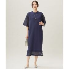 自由区(JIYU-KU)の【洗える】ハイツイストコットンアセテート ワンピース