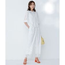 【カタログ掲載・洗える】フラワータイルレース パンツ