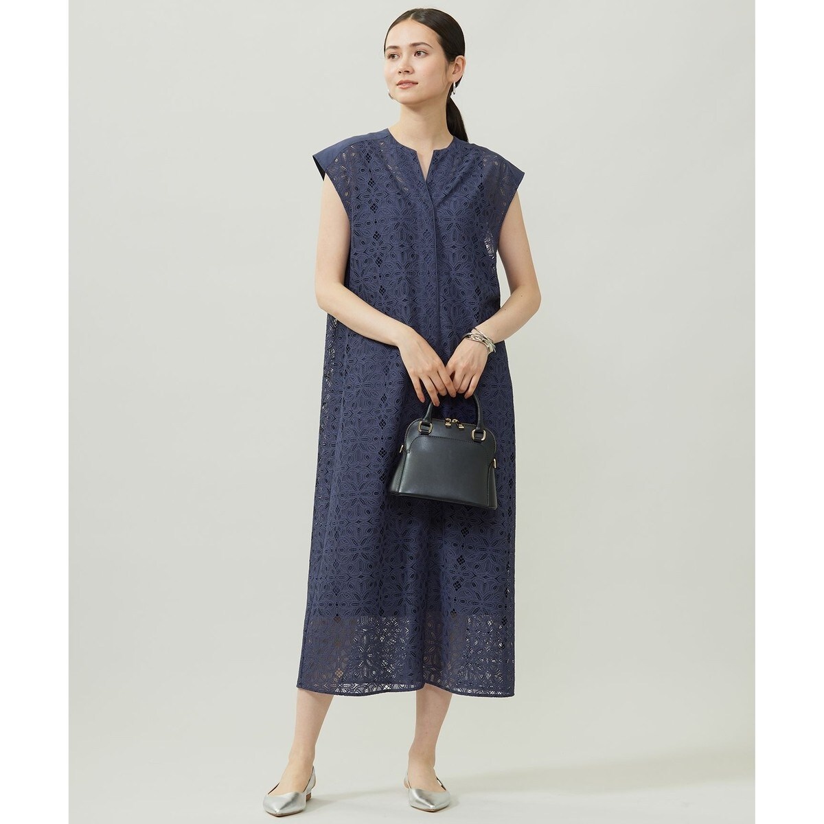値下げ❣️[新品]自由区ワンピース カタログ掲載・接触冷感・UVケア・洗える】ファンクショナル