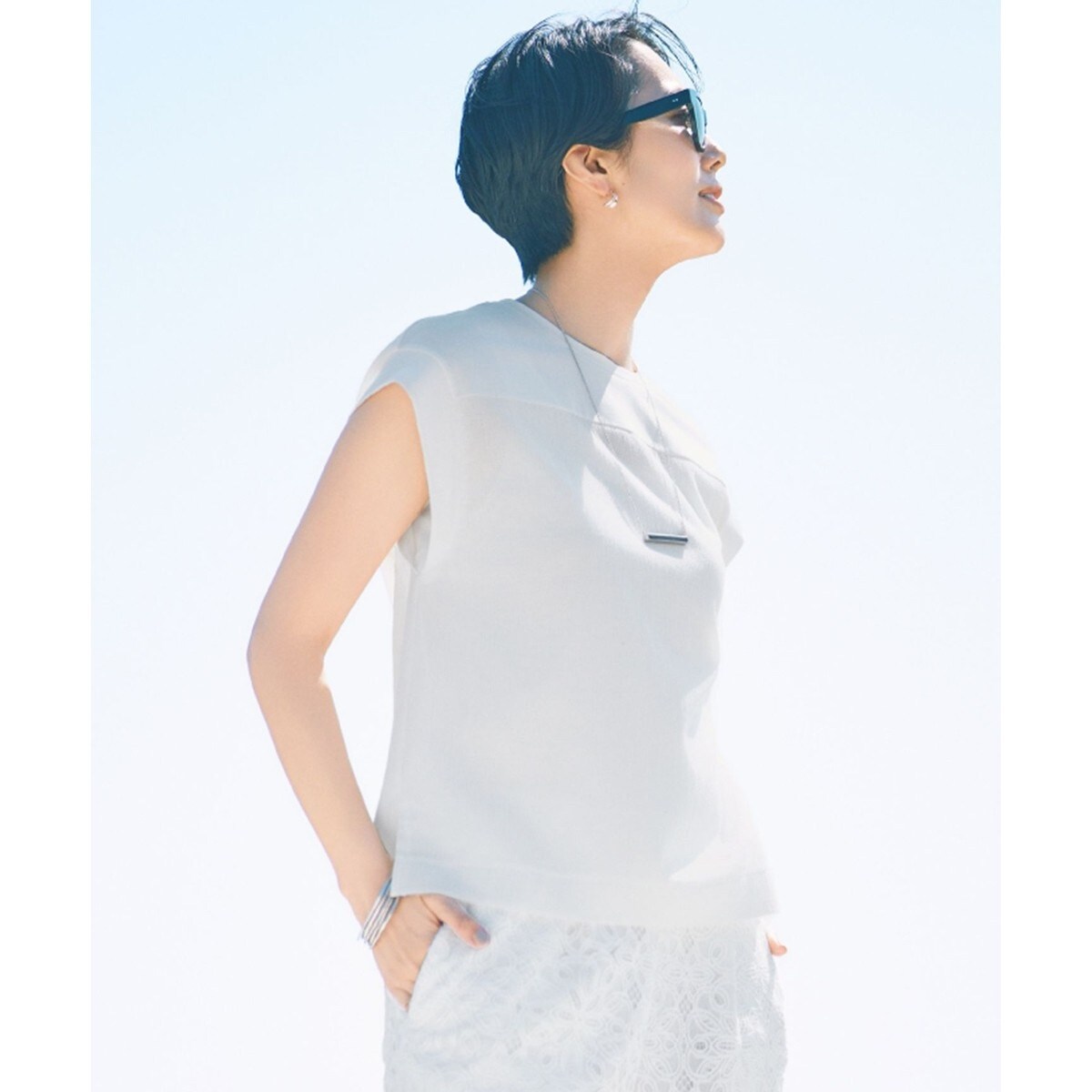 tシャツ 「洗える」トリコットジャージー プルオーバー レディース XSサイズ~/洗える】トリコットジャージー プルオーバー | 自由区