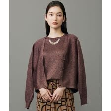 自由区(JIYU-KU)の【カタログ掲載・洗える】カラーミックスラメ カーディガン