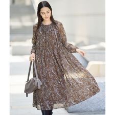 【SHIHOさん着用】ペイズリープリント ワンピース