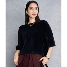 【カタログ掲載・洗える】シェニールボンディング ニット