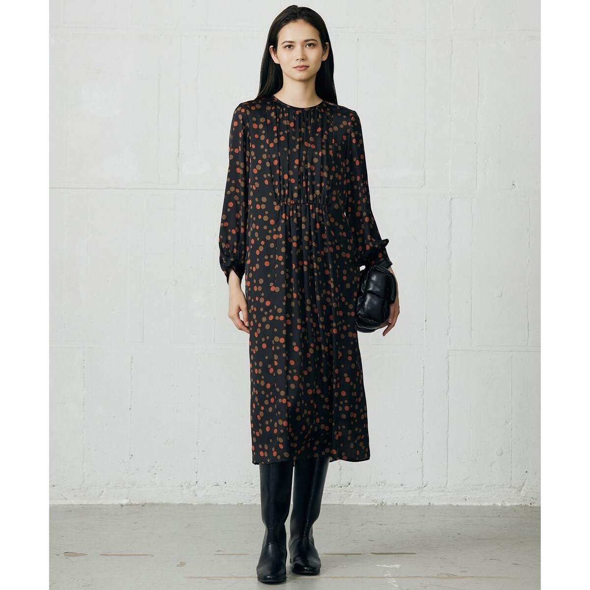 WEB限定カラーあり・洗える】タッサーポプリンノースリーブ ワンピース