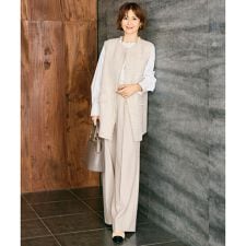 【SHIHOさん着用】ソフトウールブレンドワイド パンツ