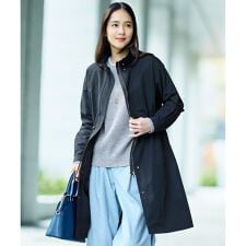 【春の必需品・ライナー取り外し可能】コットンナイロンタッサースタンドカラー コート