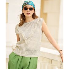 【SHIHOさん着用】リネンフリンジ ベスト