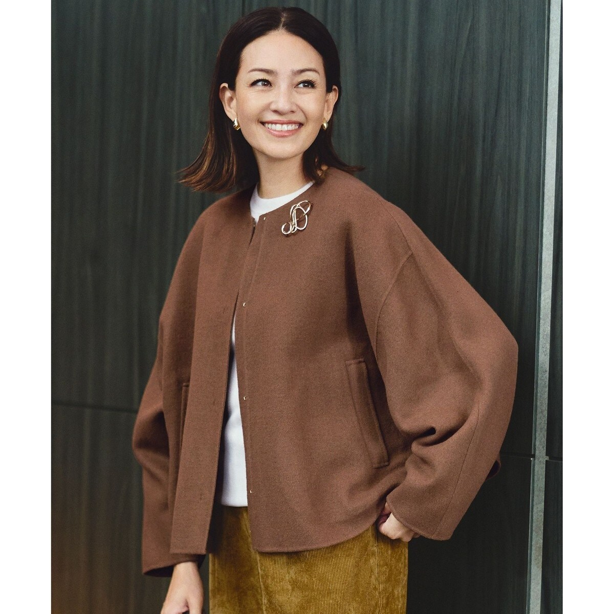 完売品 MARUI ORIMONO 丸井織物　ノーカラージャケット カタログ掲載】リバーノーカラー ジャケット | 自由区(JIYU-KU