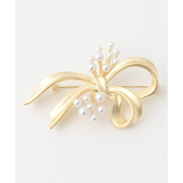 ♡ グレースコンチネンタル】パールビジューGブローチ ブローチ