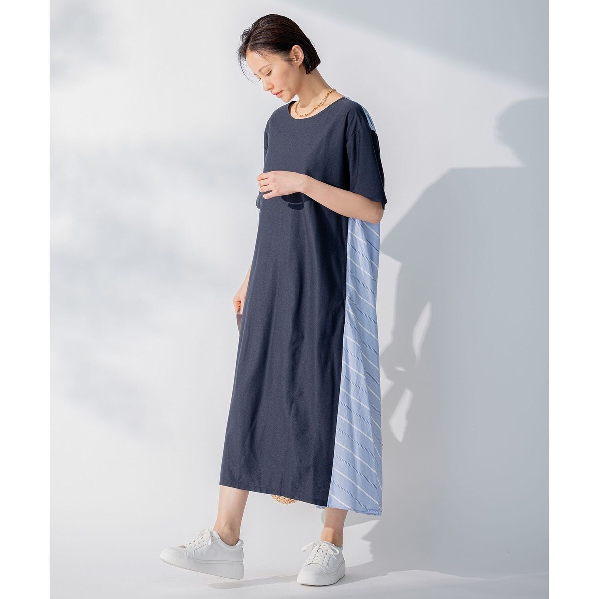 自由区今期新作タフタコンビワンピース 自由区今期新作タフタコンビワンピース SUMMER タフタコンビ