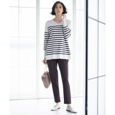 【洗える/セット可】レーヨンストレッチ テーパードパンツ