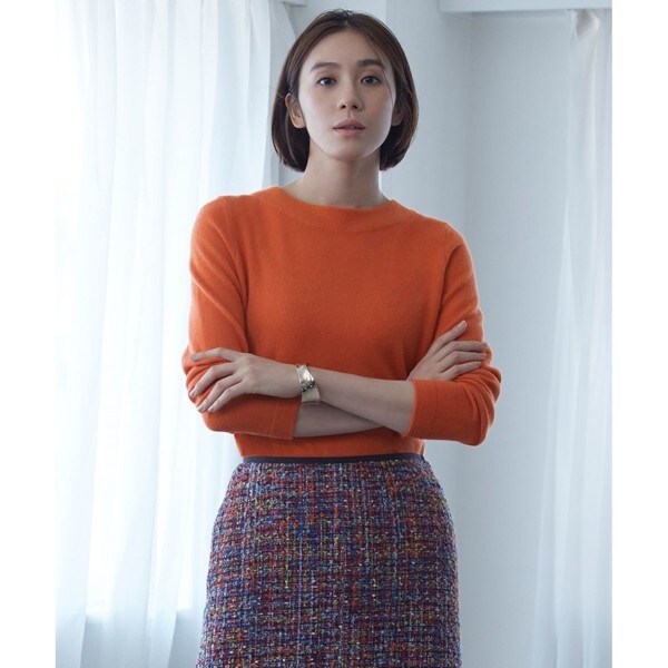 洗える】ピュアカシミヤミルド ボートネック プルオーバー | 自由区