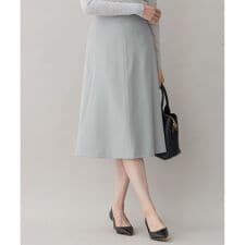 【洗える】ダブルフェイススーティング セミフレアスカート