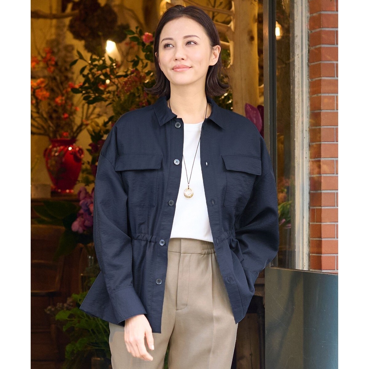 ユナイテッドアローズ　V-neck Short Coat　スプリング　洗える ユナイテッドアローズ V-neck Short Coat スプリング 洗える