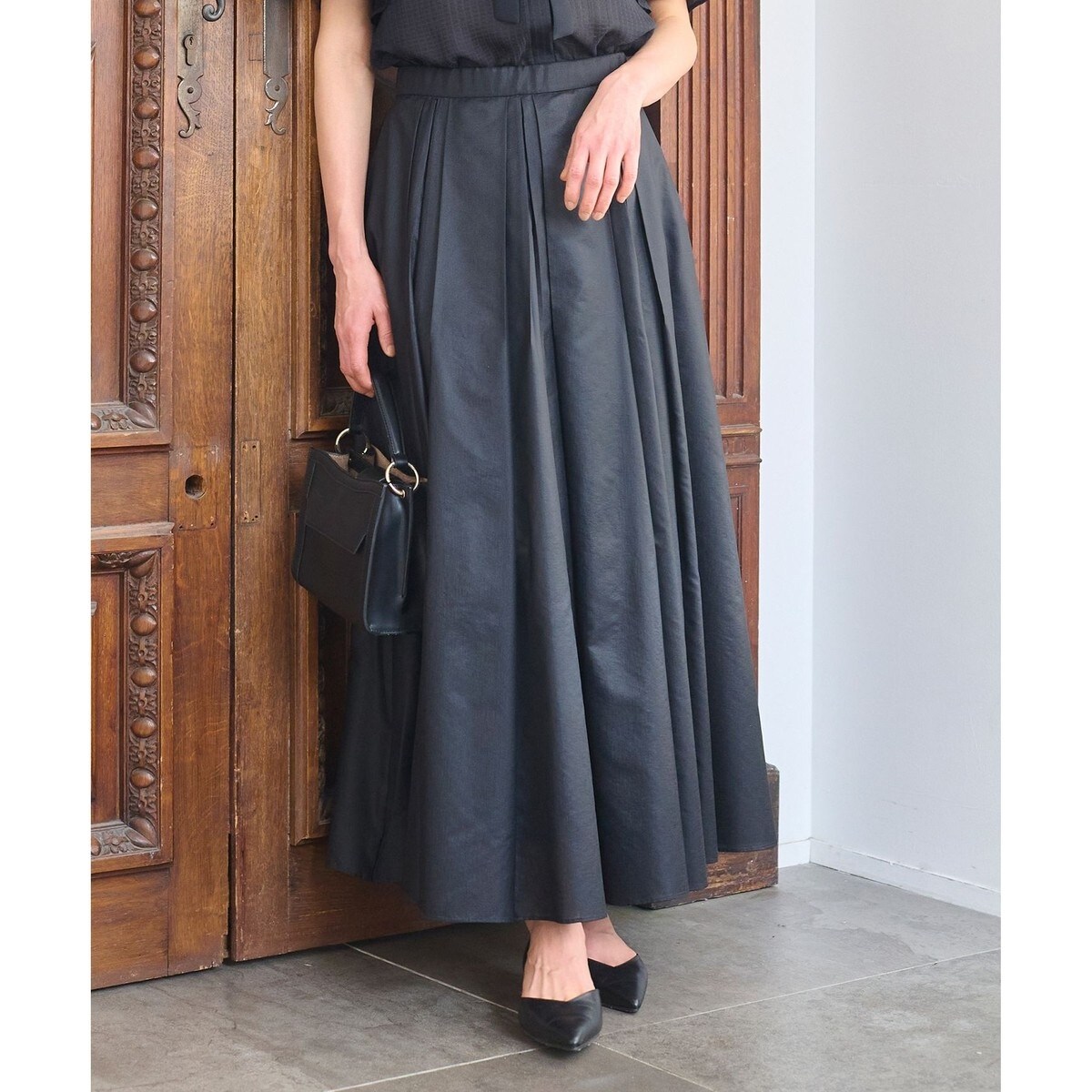 【洗える】シアーシャイニー スカート