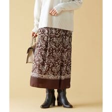 【ウエストゴム・洗える】ERICAパネルプリント スカート