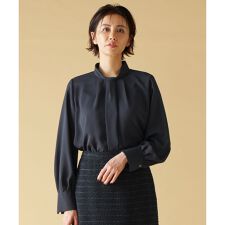 【洗える】ライトサテン ブラウス