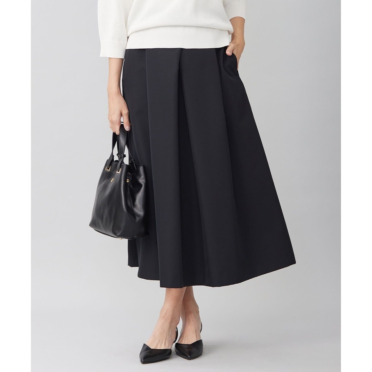洗える】ネオプレーンジャージー タック スカート | 23区(23KU