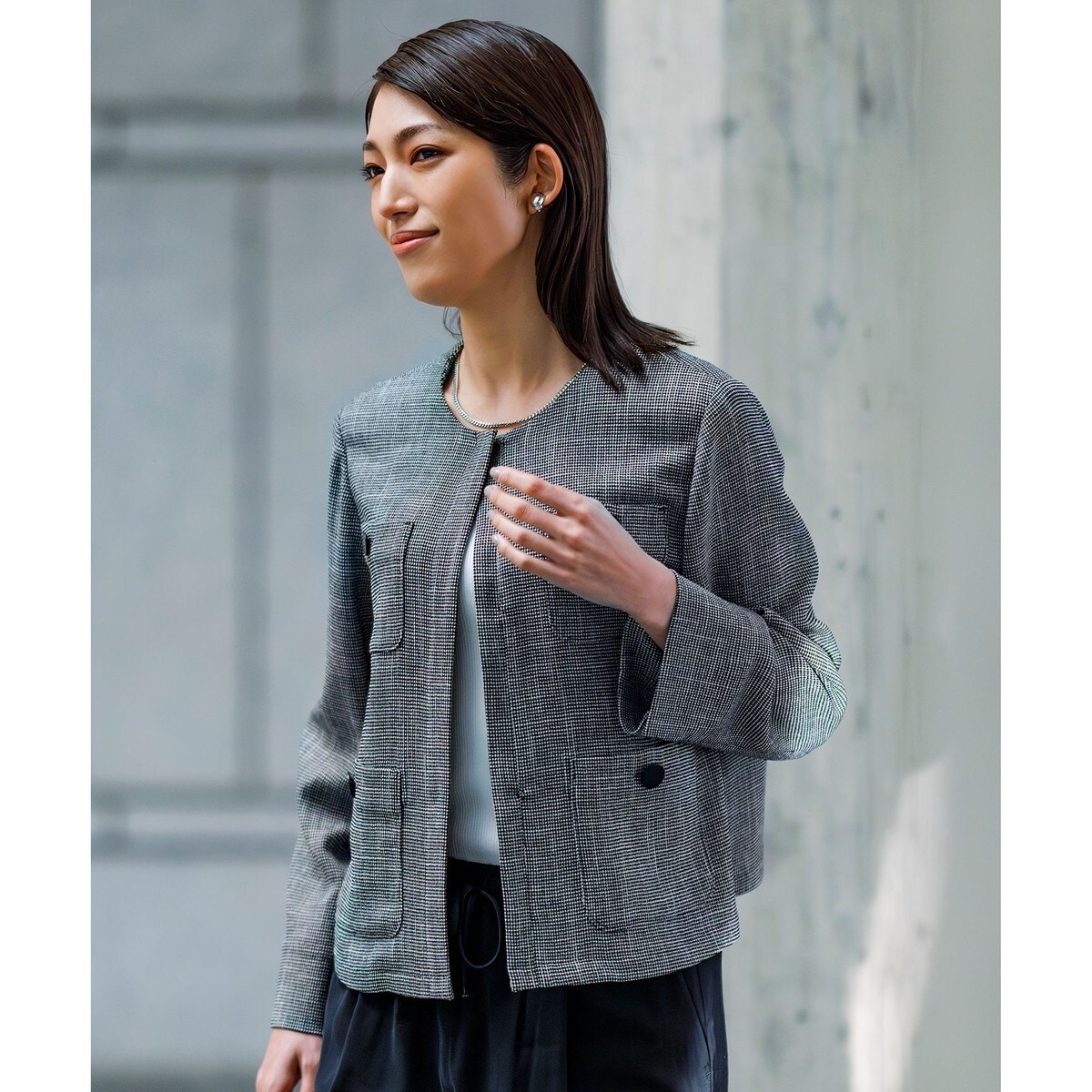Ballsey ジャケット ノーカラージャケット カラミ レディース