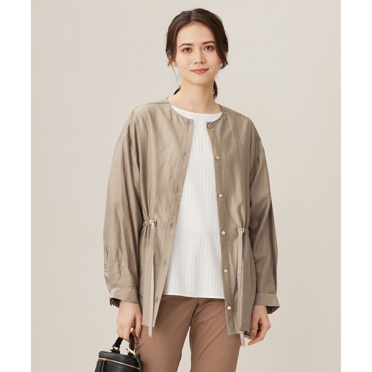 自由区【洗える】シアーメモリー ブルゾン SIZE：38■0825V 自由区【洗える】シアーメモリー ブルゾン SIZE：38□0825V 洗える